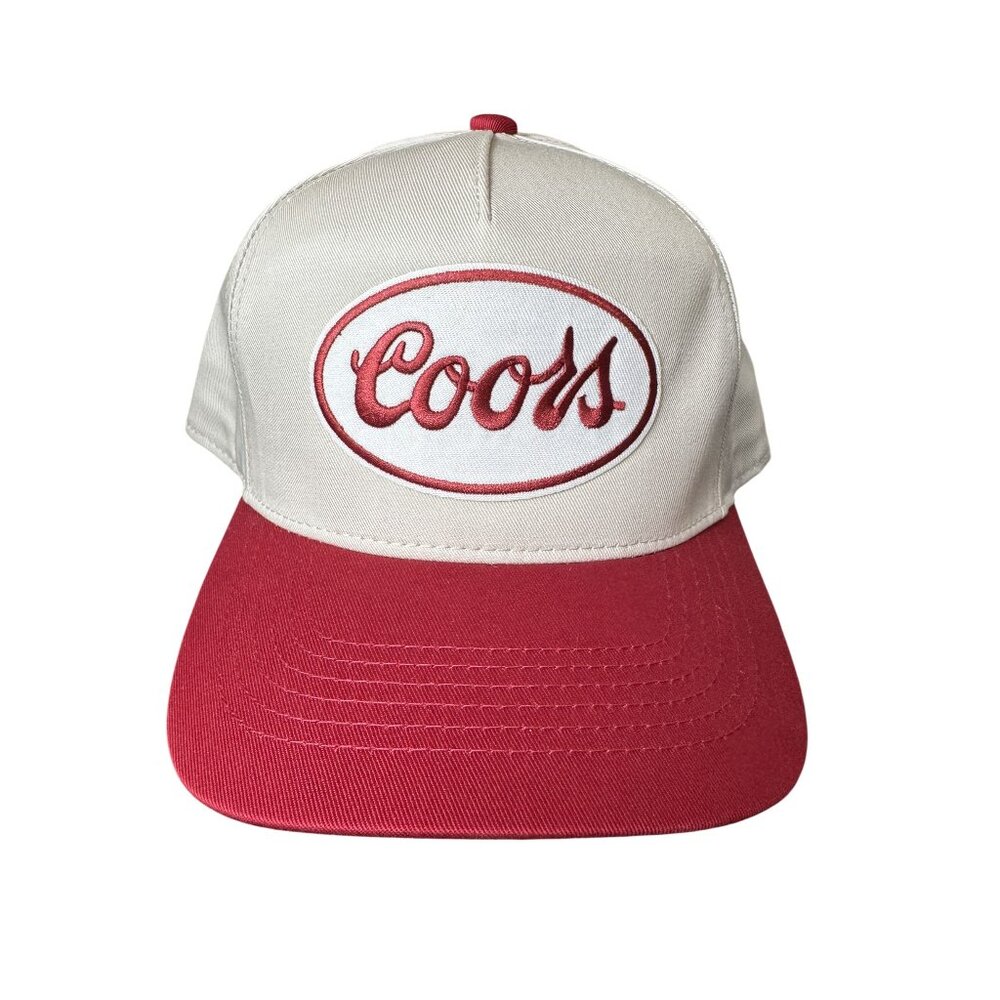 Vintage Coors Beer Two Tone Red Outdoor Cap Snapback Hat Cap